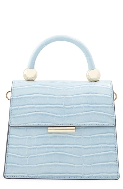 Aldo Triewiel Faux Leather Handbag In Light Blue