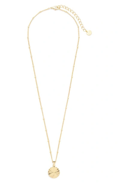 Brook & York Celeste Sunburst Pendant Necklace In Gold