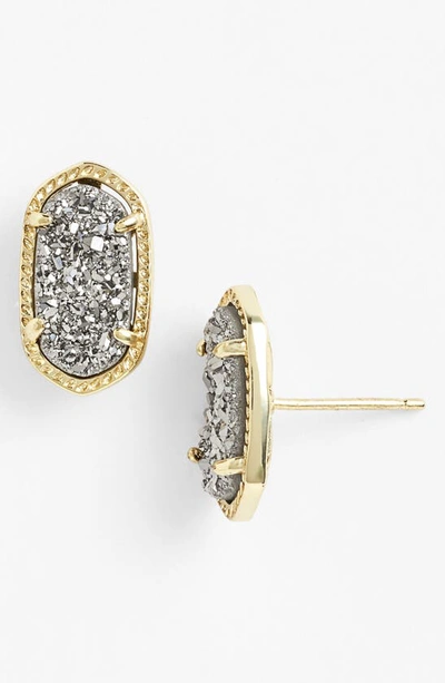 Kendra Scott Ellie Earrings In Platinum Drusy