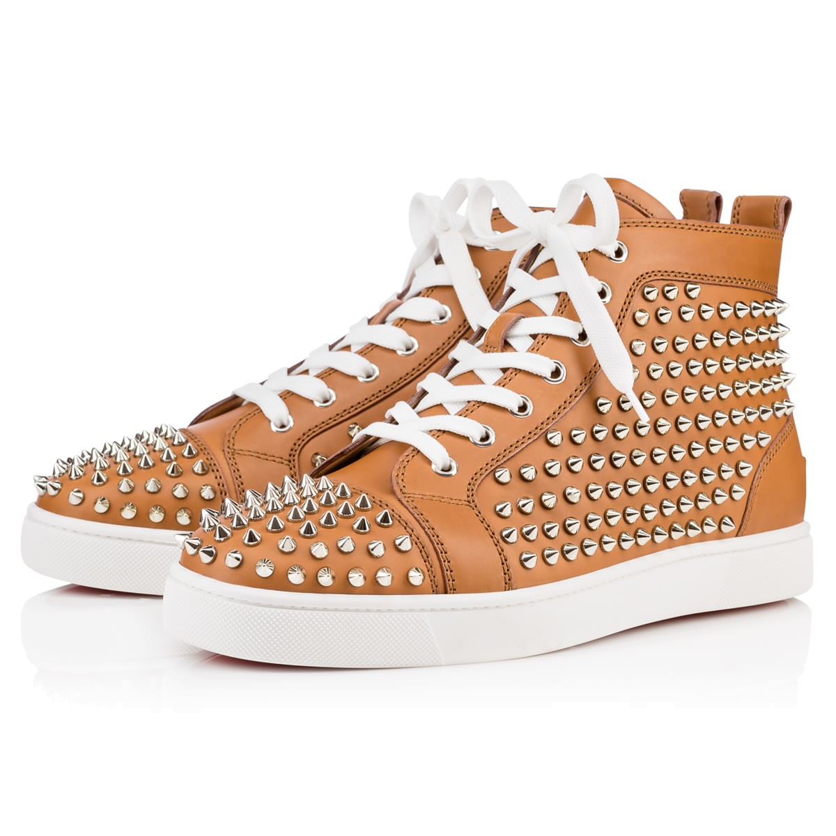 leather louboutin trainers mens