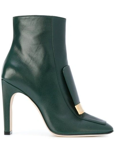 Sergio Rossi Ankle Boots In Green