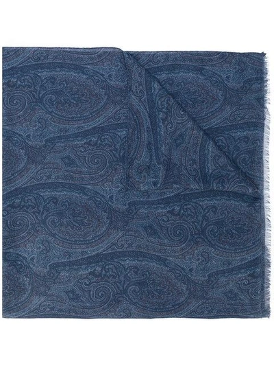 Etro Printed Scarf In Blue