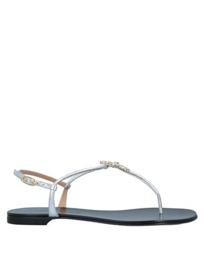 Giuseppe Zanotti Toe Strap Sandals In Silver