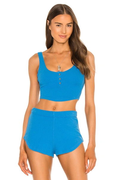 Free People X Fp Movement Luxe Rib Snap Tank In St. Tropez