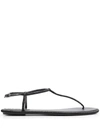 René Caovilla Embellished Open-toe Sandals In Black