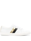 Ralph Lauren Side Logo-plaque Sneakers In White