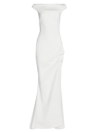 Chiara Boni La Petite Robe Melania Off-the-shoulder Cutout Sheath Dress In White