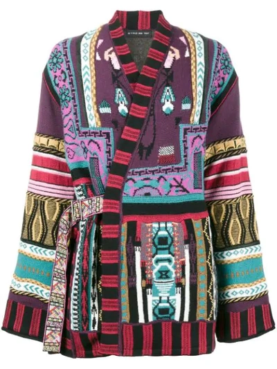 Etro Reversible Intarsia Wool-blend And Jacquard Jacket In Multi