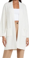 Sablyn Mirna Long Cable-knit Cardigan In White
