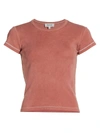 Splendid Short Sleeve Layering Tee In Terracotta