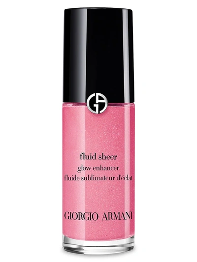 Giorgio Armani Fluid Sheer Glow Enhancer Liquid Highlighter, Bronzer & Blush, 0.6 oz In Pink