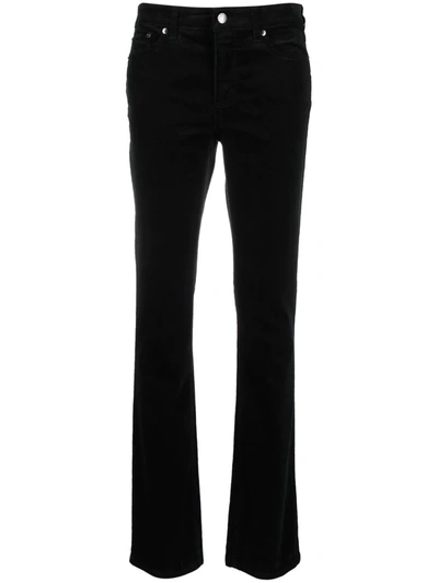 Lauren Ralph Lauren Mid-rise Slim-fit Trousers In Black