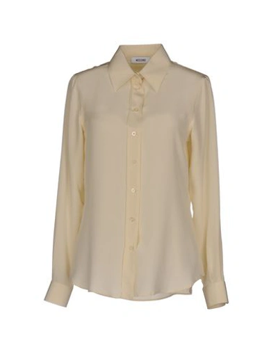 Moschino Silk Shirts & Blouses In Beige