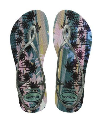 Havaianas Toe Strap Sandals In Light Green
