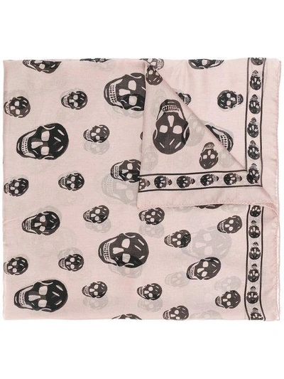 Alexander Mcqueen Skull Embroidered Scarf