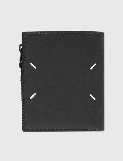 Maison Margiela Four Stitch Zip Wallet In Black