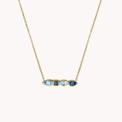 Ilana Ariel Pear Short Necklace In 14k Yellow Gold W,yellow Detail