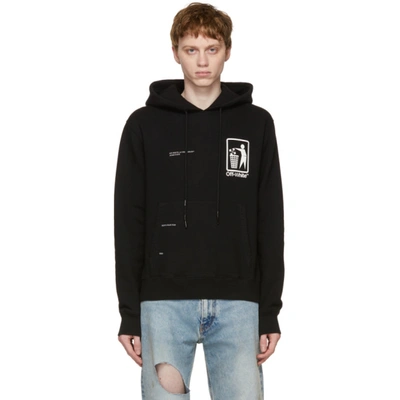 Off-white Take Care Hoodie, Black And White In Black White