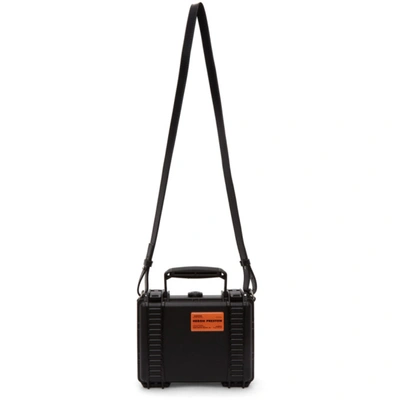 Heron Preston Logo-patch Hard-case Tote Bag In Black