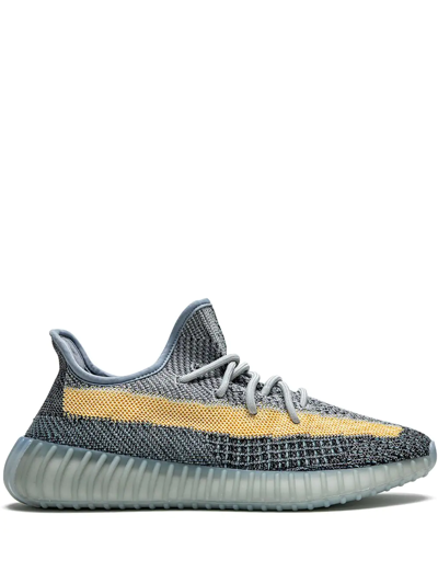 Adidas Originals Yeezy Boost 350 V2 "ash Blue" Sneakers In Blue/yellow