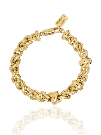 Lauren Rubinski 14k Medium Rope Chain And Ring Bracelet In Gold