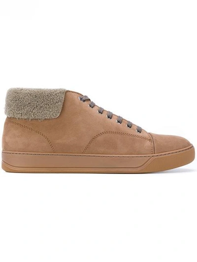 Lanvin Lace Up Sneakers In Brown