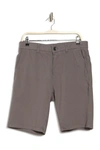 Union Denim Flex Knit Twill Chino Shorts In Grey Goose