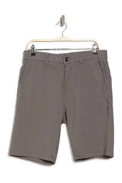 Union Denim Flex Knit Twill Chino Shorts In Grey Goose