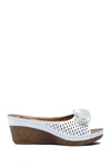 Gc Shoes Juliet Floral Wedge Sandal In White