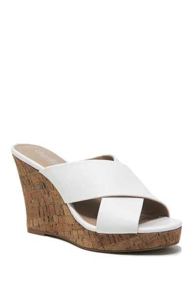 Charles By Charles David Latrice Cork Wedge Sandal In White-sm