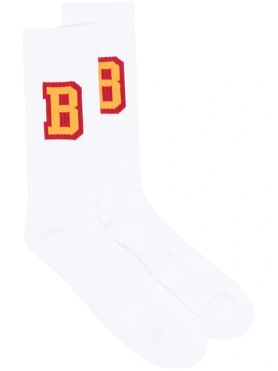 Bel-air Athletics Cotton Blend High Socks W/logo In White