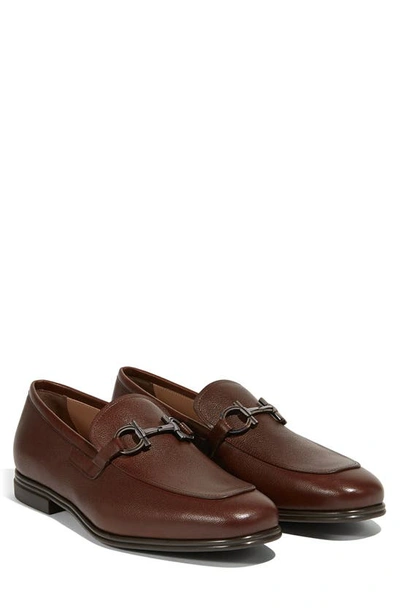 Ferragamo Mens Gancini Moccasin In Chocolate