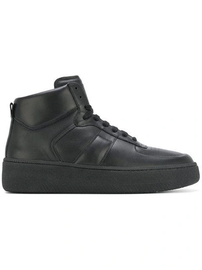 Maison Margiela Mm1 High-top Leather Trainers In Black