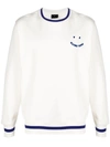 Ps By Paul Smith Mens Cn Sweatshirt Ps Happy In White