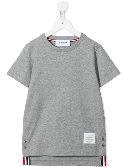 Thom Browne Jersey Short Sleeve T-shirt In Grey