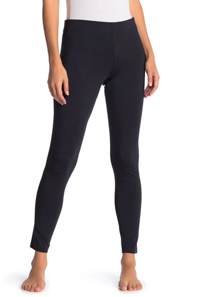 French Connection Solid Knit Leggings In Anthracite Black