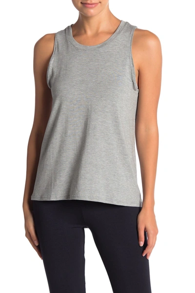 French Connection Heather Flare Tank Top In Heather Grey