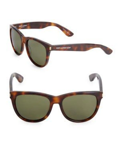 Saint Laurent 54mm Solid Lite Rectangle Sunglasses In Shiny Light