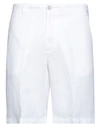 120% Lino Man Shorts & Bermuda Shorts White Size 38 Linen