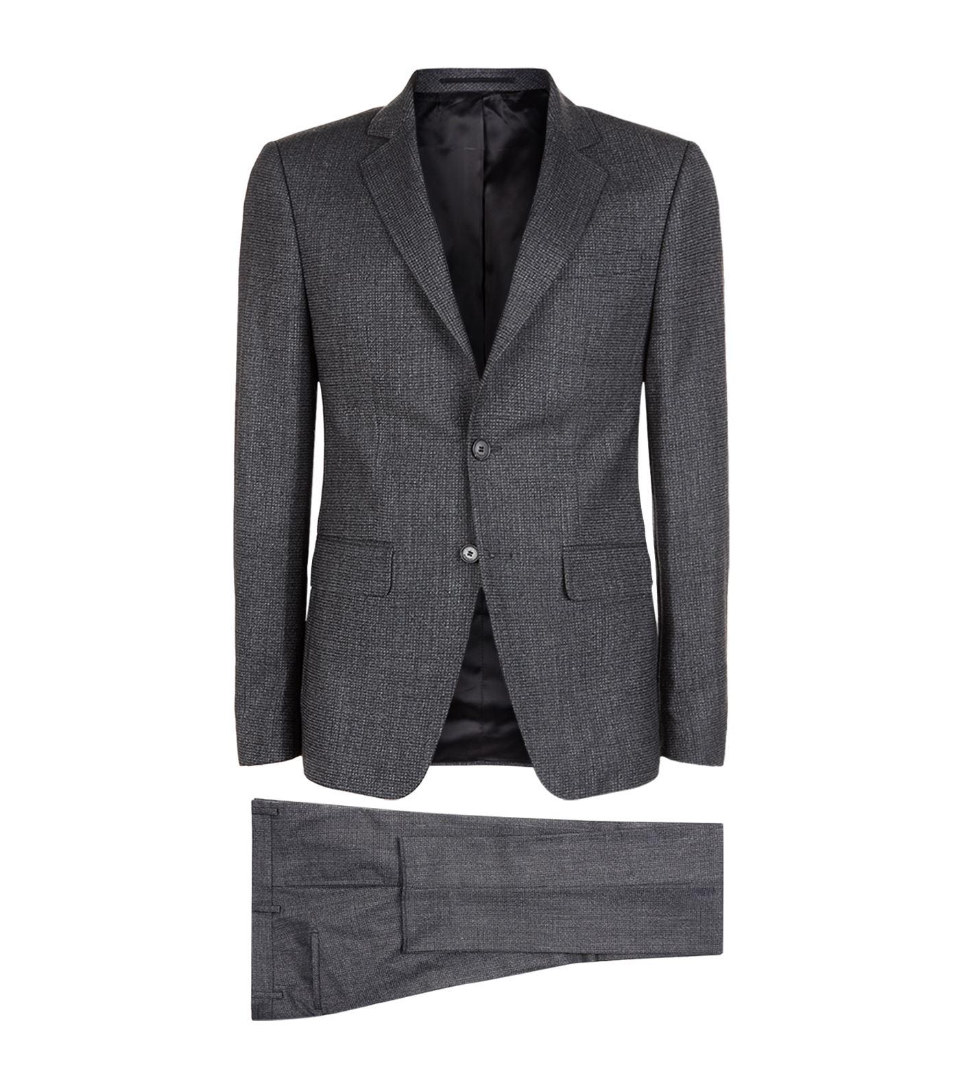 Givenchy Micro Check Two-piece Suit In Grey | ModeSens