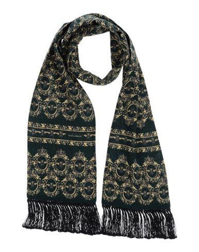 Dolce & Gabbana Oblong Scarves In Dark Green