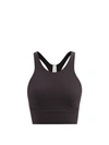 Lululemon Wunder Train Longline Bra Medium Support, C/d Cup In Heathered Black