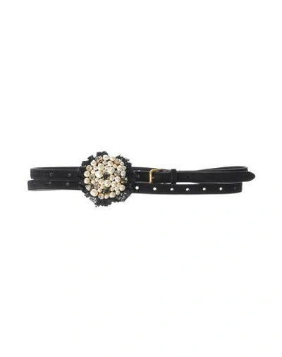 Dolce & Gabbana Thin Belt In Black