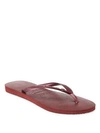 Havaianas Slim Swarovski Crystal Flip-flops In Wine