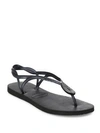 Havaianas Luna Special Metallic Rubber Sandals In Black Dark Grey