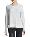 Alo Yoga Glimpse Long-sleeve Pullover In White Heather