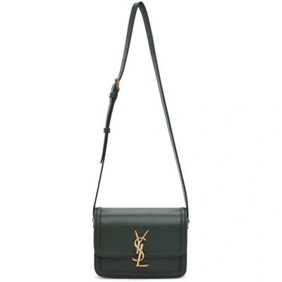 Saint Laurent Solferino Small Leather Cross-body Bag In New Vert Fonce