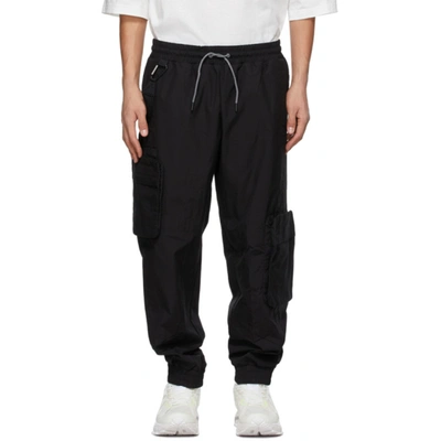 A. A. Spectrum Black Jersey Cargo Pants