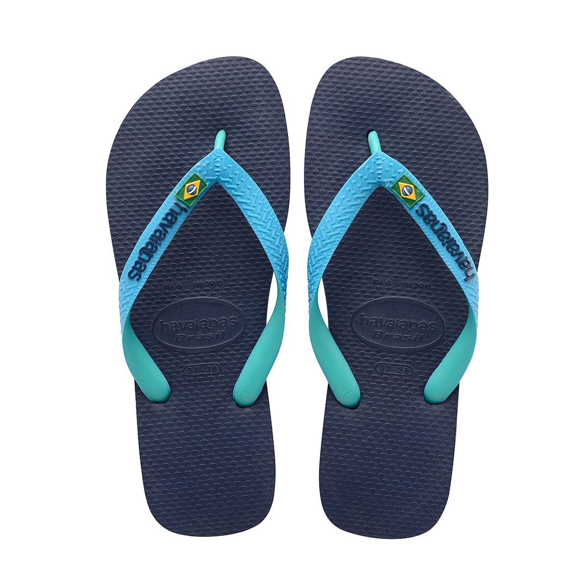 Havaianas Brazil Mix Sandal Navy Blue/turquoise In Brazil Mix Sandal ...