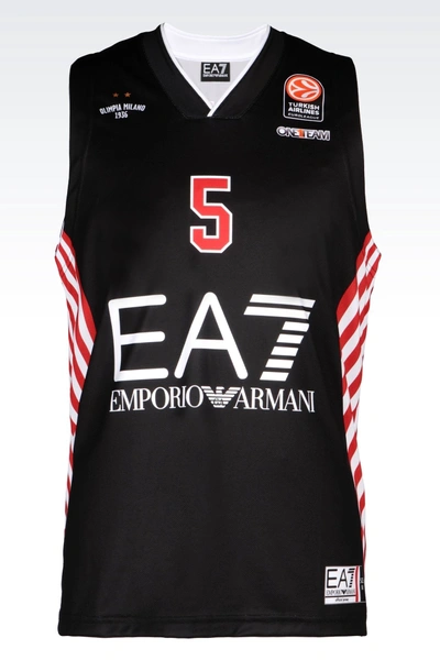 Ea7 Olimpia Milano N.5 Match Jersey In Black | ModeSens